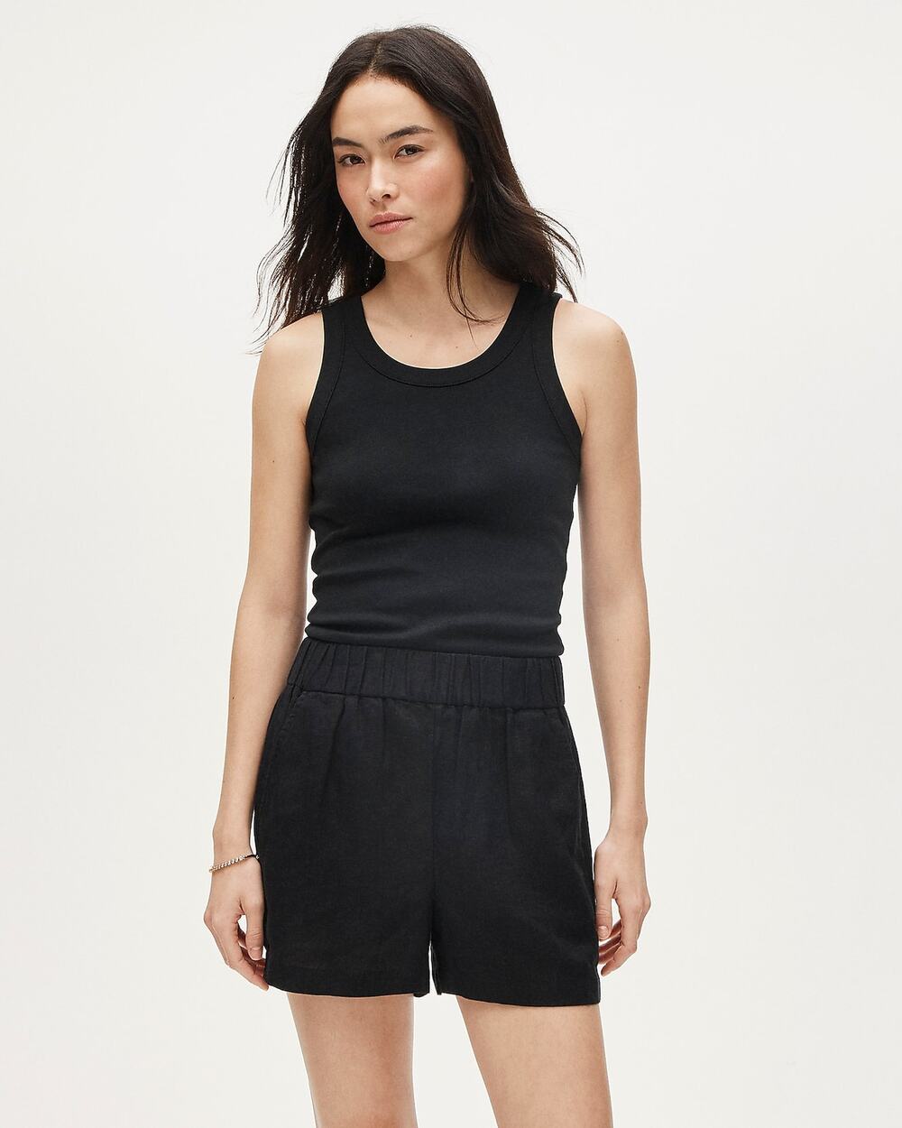J.Crew Tropez short in linen Black XL NWT
